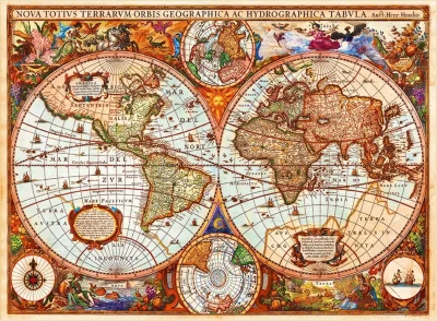 Puzzle Historická mapa světa 3000 dílků