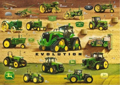 Puzzle John Deere: Evoluce 1000 dílků