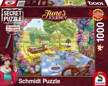 Secret puzzle June's Journey: Čaj v zahradě 1000 dílků