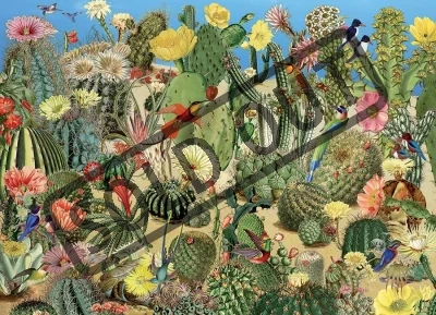 Puzzle Kaktusová zahrada 1000 dílků