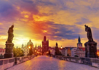 Puzzle Karlův most při západu slunce, Praha 1000 dílků
