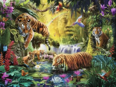 Puzzle Pokojní tygři 1500 dílků