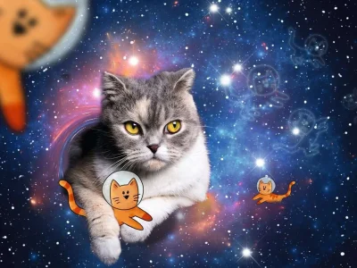 Puzzle Kočky ve vesmíru 1500 dílků