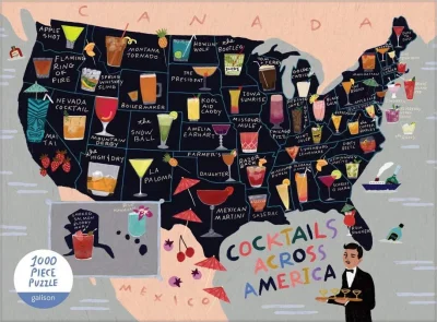 Puzzle Koktejly napříč Amerikou 1000 dílků
