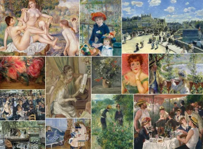 Puzzle Koláž obrazů: Auguste Renoir 6000 dílků