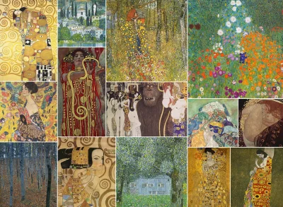 Puzzle Koláž obrazů: Gustav Klimt 6000 dílků