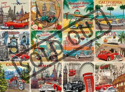 Puzzle Koláž: Vintage 3000 dílků