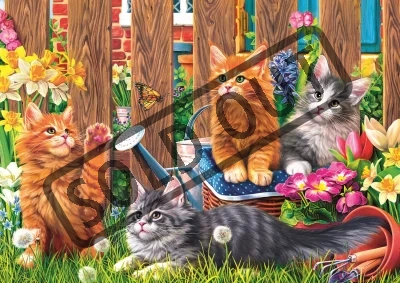 Puzzle Koťata v zahradě 500 dílků