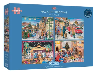 Puzzle Kouzlo Vánoc 4x500 dílků