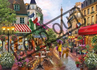 Puzzle Květinový trh v Paříži 1000 dílků