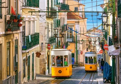 Puzzle Lisabonské tramvaje, Portugalsko 1000 dílků