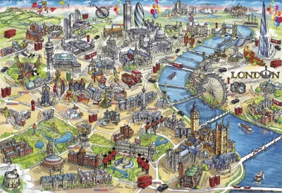 Puzzle Londýnské památky 500 dílků