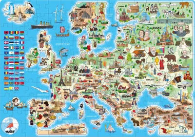 Puzzle Mapa Evropy 160 dílků