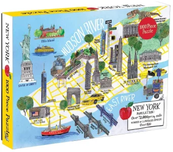 Puzzle Mapa města New York 1000 dílků