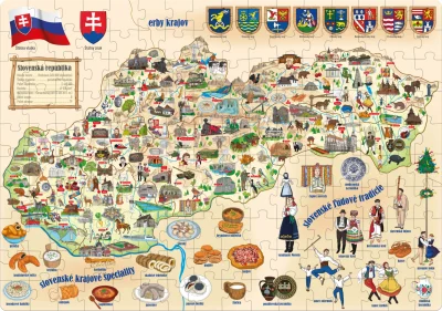Puzzle Mapa Slovenska 160 dílků