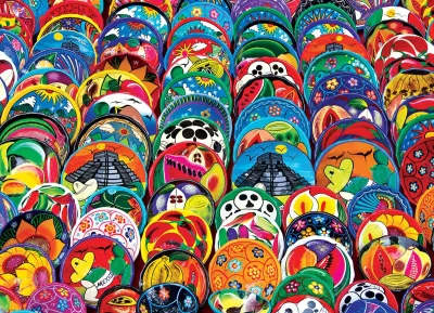 Puzzle Mexické talíře 1000 dílků