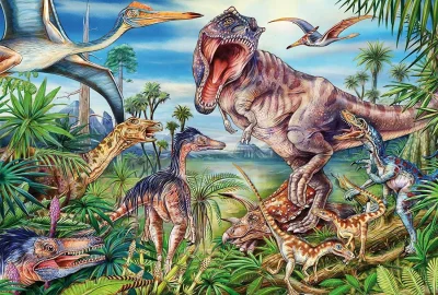 Puzzle Mezi dinosaury 60 dílků