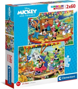 Puzzle Mickey a přátelé 2x60 dílků