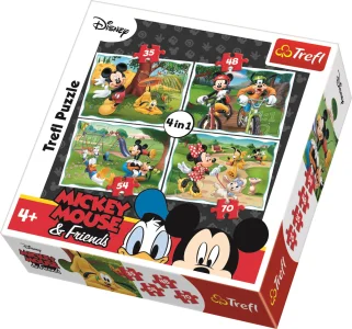 Puzzle Mickey Mouse a přátelé v parku 4v1 (35,48,54,70 dílků)