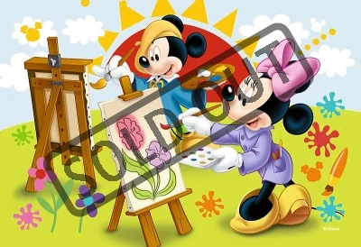Puzzle Mickey Mouse: Malíři 54 dílků