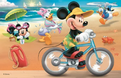 Puzzle Mickey Mouse: Na pláži 54 dílků