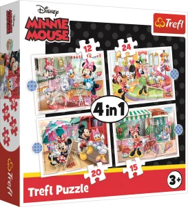 Puzzle Minnie s přáteli 4v1 (12,15,20,24 dílků)