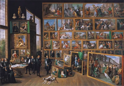 Puzzle Museum Collection: Arcivévoda Leopold Wilhelm v jeho malířské galerii v Bruselu 2000 dílků