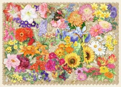 Puzzle Nádherná květena 1000 dílků