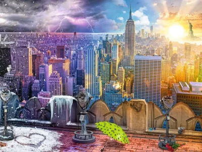 Puzzle Roční období v New Yorku 1500 dílků