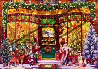 Puzzle Obchod s vánočními dekoracemi 1000 dílků