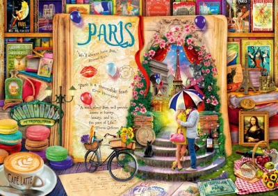 Puzzle Život jako otevřená kniha: Paříž 4000 dílků