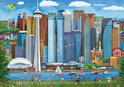 Puzzle Piknik v Torontu 1000 dílků
