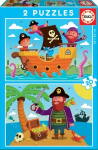 Puzzle Piráti 2x20 dílků
