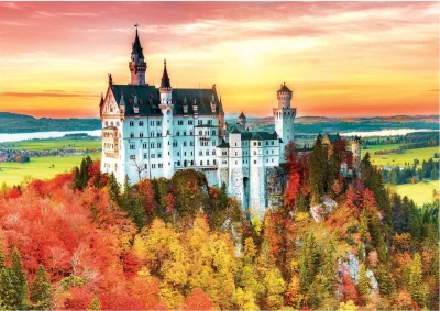Puzzle Podzim v Neuschwansteinu 1500 dílků