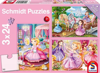 Puzzle Pohádkové princezny 3x24 dílků