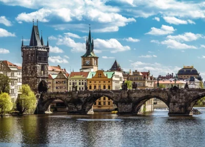 Puzzle Pohled na Karlův most, Praha 1000 dílků