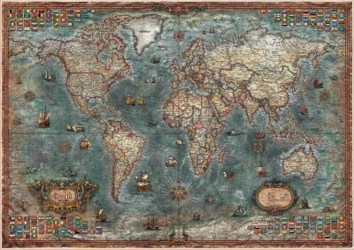 Puzzle Politická mapa světa 8000 dílků