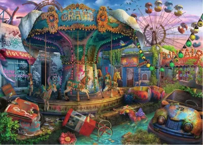 Puzzle Opuštěná místa: Ponurý karneval 1000 dílků
