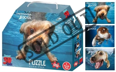 Puzzle Potápějící se psi: Brady, Hunter & Nevada 3D 3v1
