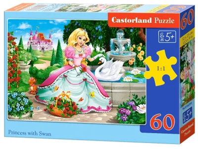 Puzzle Princezna s labutí 60 dílků
