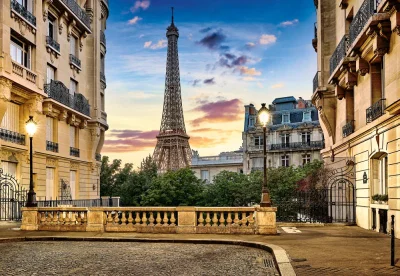 Puzzle Procházka Paříží při západu slunce 1000 dílků