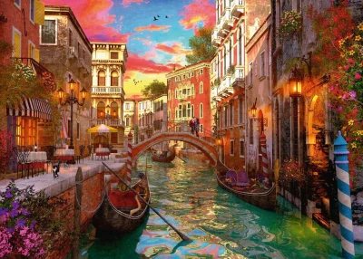 Puzzle Romantické Benátky 1000 dílků