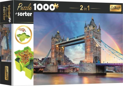 Puzzle s třídičem 2v1 Tower Bridge, Londýn 1000 dílků