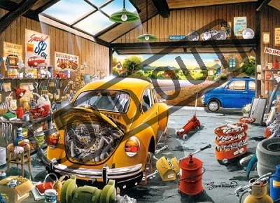 poškozený obal: Puzzle Samova garáž 300 dílků