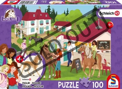 Puzzle Schleich Na jezdecké farmě 100 dílků + figurka Schleich