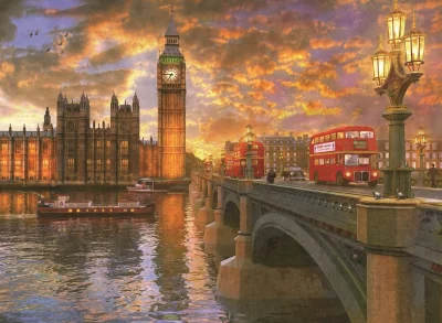 Puzzle Soumrak nad Westminsterem 1000 dílků