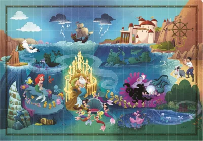 Puzzle Story Maps: Malá mořská víla 1000 dílků