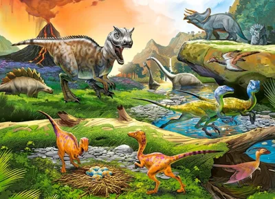 Puzzle Svět dinosaurů 100 dílků