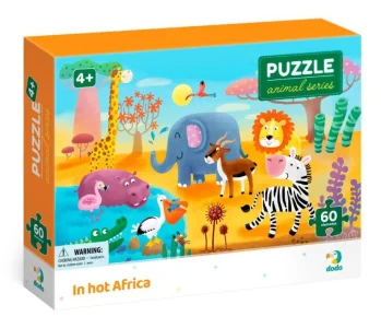 Puzzle Zvířata: Vedro v Africe 60 dílků