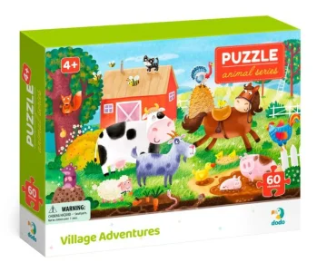 Puzzle Zvířata: Dobrodružství na venkově 60 dílků